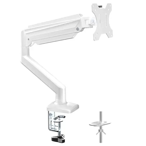 Suptek Brazo Monitor para Pantallas de 13-32 Pulgadas, VESA 75/100 mm, Giratorio de 360°, Ajustable en Altura y inclinable, Soporte de Monitor Escritorio con Resorte de Gas(MD01AW)