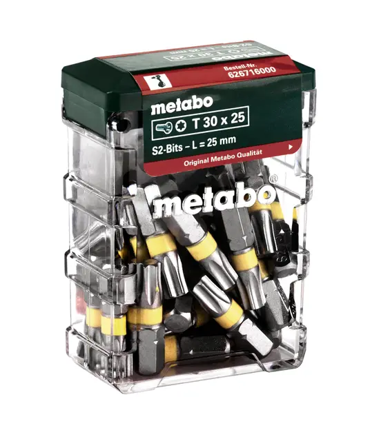 Metabo 626716000 626716000 Estuche puntas de atornillar Torx T30x25 SP 25 piezas Negro