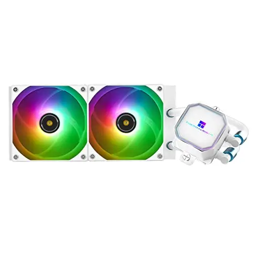 Thermalright Frozen Prism 240 White ARGB - Enfriador de agua para CPU (120 mm, ARGB PWM, ventilador de agua para ordenador AMD/AM4/AM5, INTEL 1700/1150/1151/1200/2011)