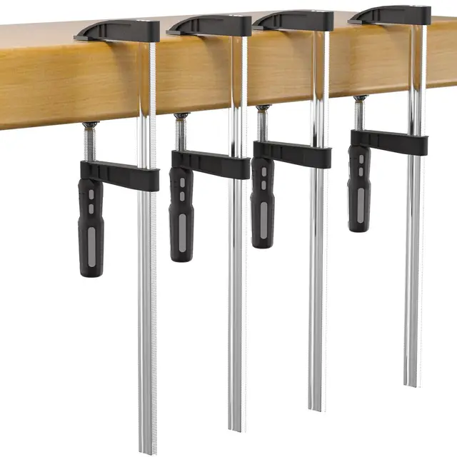 Juego de Sargento de Barra, 4pcs 350mm Sargentos Carpintero, Sargentos para madera, Sargentos de apriete Set para Carpintería de Potencia 270 KG