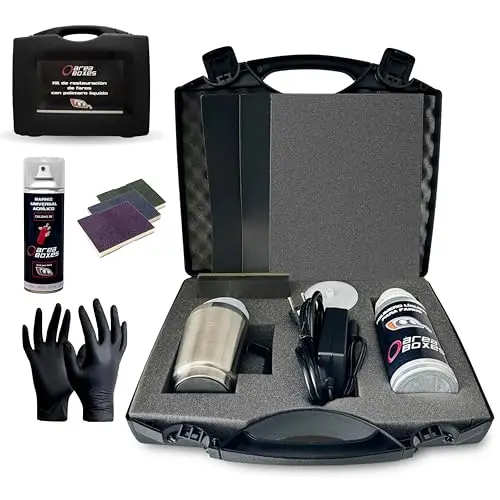 Kit Restauración De Faros De Coche con POLIMERO Liquido. Fácil Y Rápido, Kit Polímero Completo, Todo Lo Necesario para Restaurar Los Faros Completamente A Nuevos. (2310P, Kit, Kit polimero)