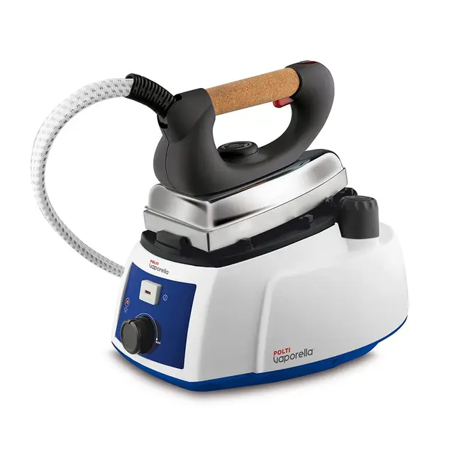 Polti Vaporella 515 Pro, Plancha de Vapor con Caldera, Tapón de Seguridad, Presión Máxima de la Caldera 3,5 Bar, Capacidad 0,9 L, Ajuste de Vapor, Blanco y Azul
