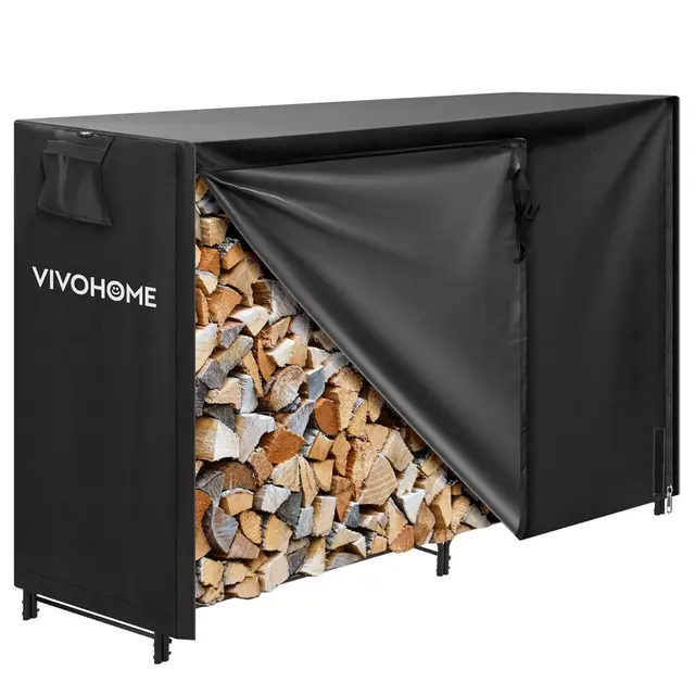 vivohome vh950 leñero metálico 153cm
