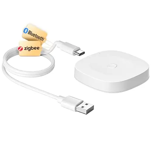 MOES Gateway Inteligente Inalámbrico Multimodo Tuya ZigBee y BLE, Hub Inteligente Inalámbrico Compatible con Smart Life, Control por Voz a través de Alexa Google Home