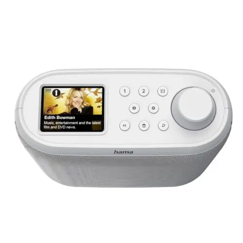 Hama | Radio Digital de Cocina bajo Mueble con Internet y Dab+. (Radio WiFi para Colgar, Altavoz Bluetooth con Spotify Connect, Control por App y Pantalla a Color) Blanco.