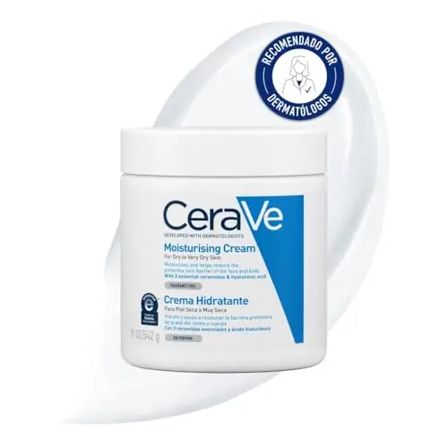 CeraVe Crema Hidratante para Rostro y Cuerpo, Idónea para Piel Seca a Muy Seca, Hidrata y Restaura la Barrera de la Piel, Enriquecida Con Ceramidas Esenciales y Ácido Hialurónico