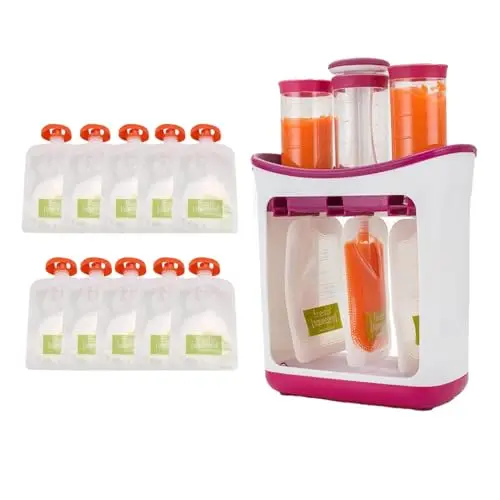 Squeeze Station Fabricante De Base, Estación De Prensa Para Bebé, De Frutas Fresco Para Bebé Con Bolsas De Almacenamiento