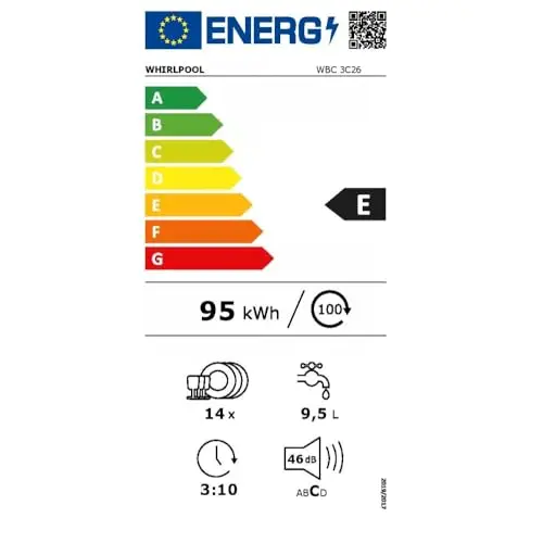 whirlpool wbc 3 c 26 b lavavajillas