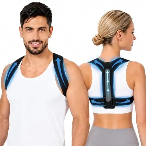 Corrector Postura Espalda,Corrector Postura Espalda Ajustable,Corrector de Postura para Hombre y Mujer, Lumbar Enderezar,Corregir Soporte para Cuello Hombro,Para Corregir La Postura Espalda