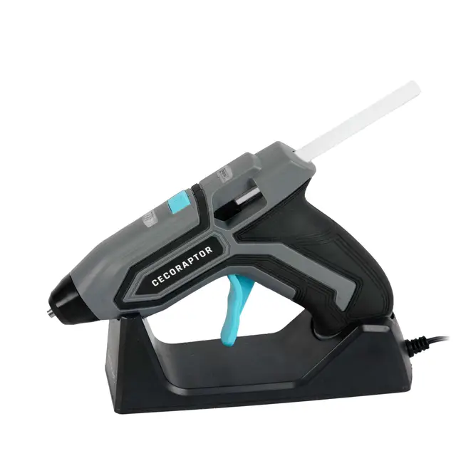 Cecotec Pistola de Encolar sin Cables, CecoRaptor Perfect Fix, Batería de 3.7 V y 1500 mAh, Diámetro Barra 7 mm y 140 mm de Largo, Calentamiento 90 s, Autonomía hasta 30 min