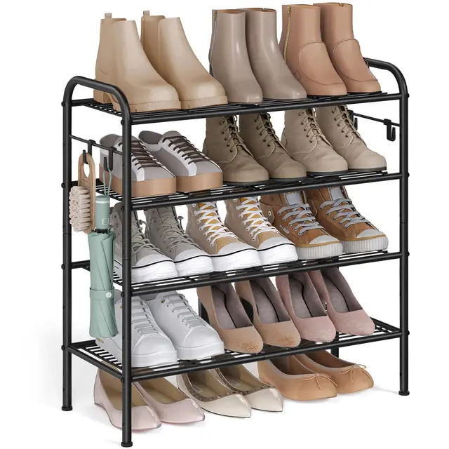 songmics zapatero 4 niveles metálico