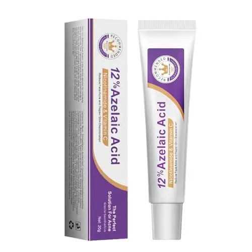 Crema Antiacné con 12% de ácido azelaico ácido hialurónico y niacinamida, alivio del enrojecimiento Hidratante, Reduce Manchas y Espinillas, Para Todo Tipo de Piel