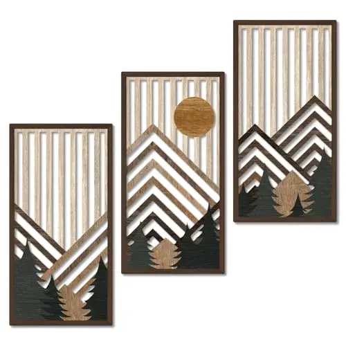 putuo decor set 3 cuadros geométricos