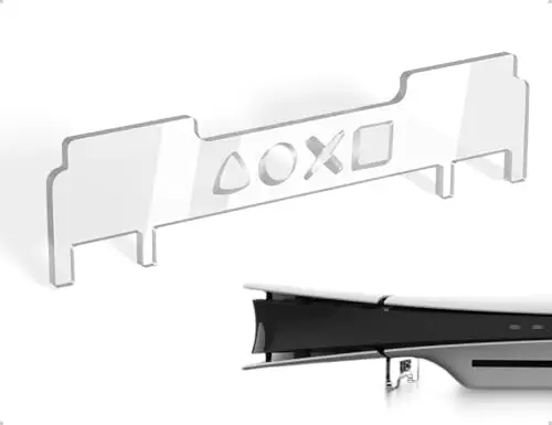 Soporte Horizontal, Soporte de refrigeración acrílico Transparente, Soporte de colocación,Compatible con PS5 Slim Consolas, Ideal para el hogar, el Escritorio y los cibercafés