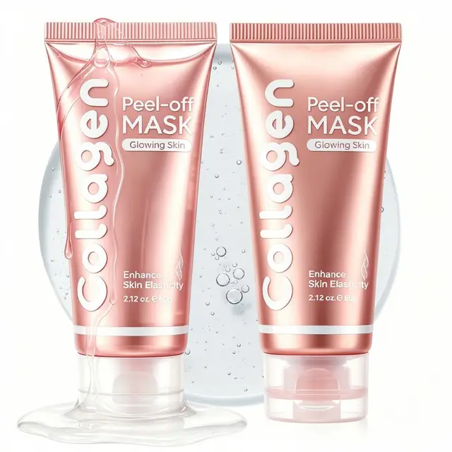 2PCS Mascarilla Facial de Noche con Colágeno,Mascarilla de Colágeno,Mascarilla Facial Peel-Off,Mascarilla Facial Hidratación Profunda, Reduce Arrugas, Mejora La Elasticidad de la Piel