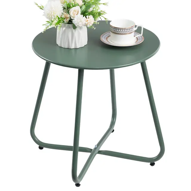 hollyhome mesa auxiliar exterior verde