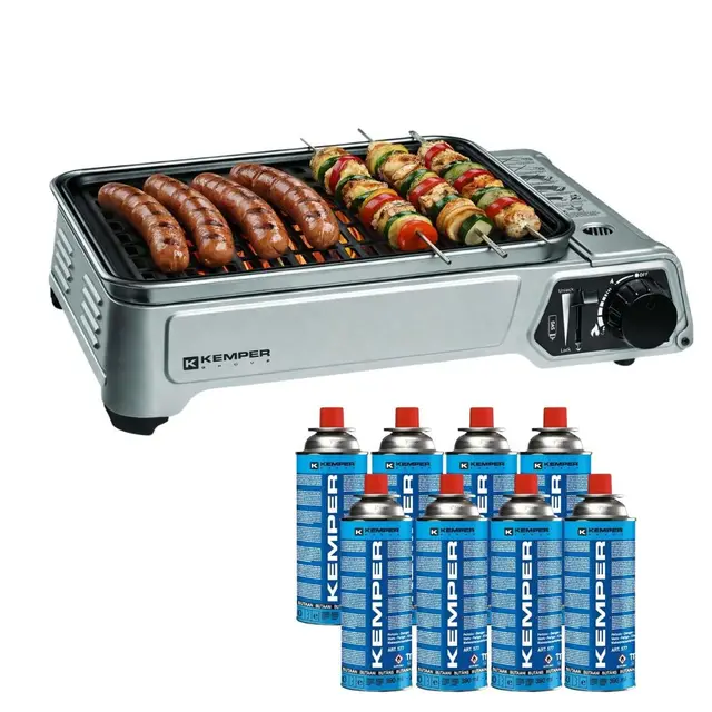 kemper barbacoa gas portátil 1900w