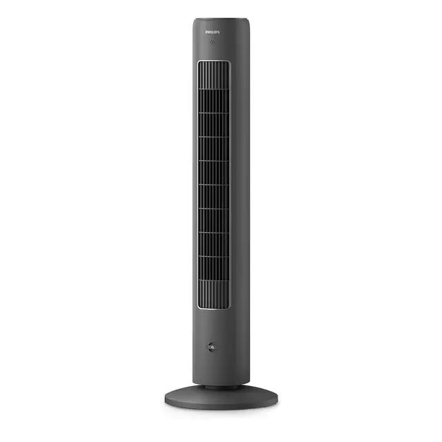 Philips Ventilador de torre Serie 5000, altura de 105cm, oscilación, mando a distancia, temporizador, 3 modos, 40 W, flujo de aire potente y silencioso, Negro (CX5535/11)