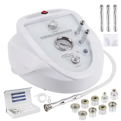 45W Dispositivo profesional de dermoabrasión, 65-68cmHg dispositivo de mic-ro-dermoabrasión, dermapen facial de diamante, dermaplaning facial, equipo de cuidado de la piel facial para uso doméstico