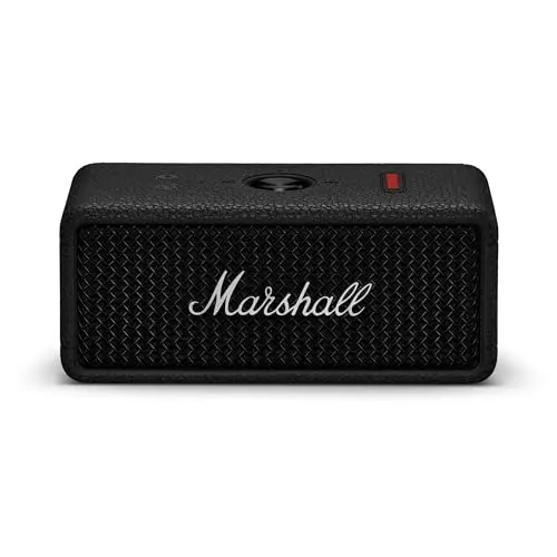 Marshall Emberton III Altavoces Bluetooth portátiles, inalámbricos, Emparejables, IP67 Resistentes al Polvo y al Agua, más de 32 Horas de Tiempo de reproducción - Negro y Plata