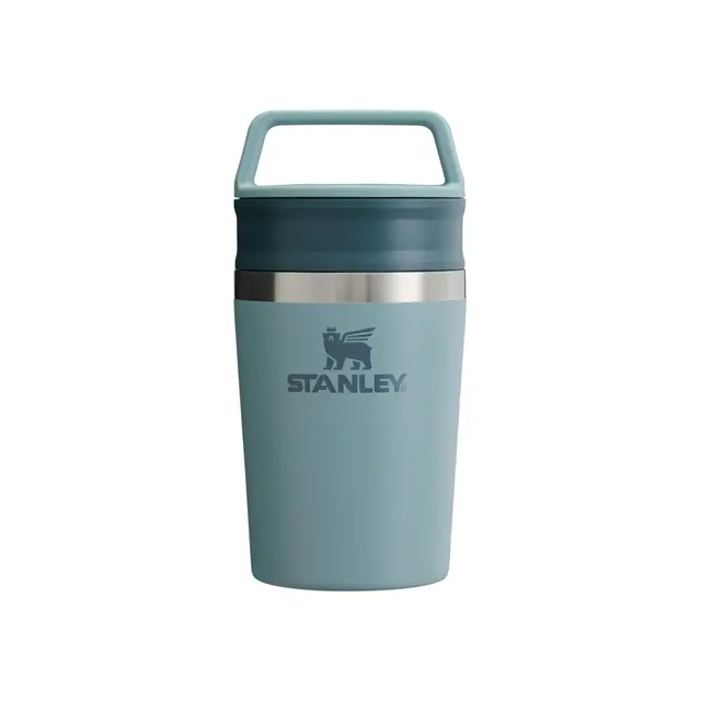 STANLEY Termo Cafe To-Go 0.23L - Mantiene 3 Horas Caliente - 4 Horas Frío - Sin BPA - Antifugas y Apilable - Apta Para Lavavajillas - Taza Café Para Llevar - Vaso Termico - Shale