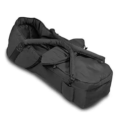 hauck Capazo Bebe Universal, Moises Bebes, Cuco Bebe, Tejido Suave y Transpirable, Fácil de limpiar, Apto para Sillas de Paseo con Arnés, Negro