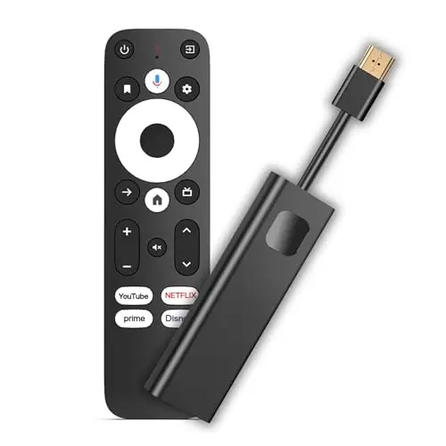 GD1 4K Streaming Stick - Dongle Smart TV Android TV 14 Reproductor Multimedia, Soporta Netflix y Prime en 4K, HDR10+, AV1, WiFi, Control por Voz