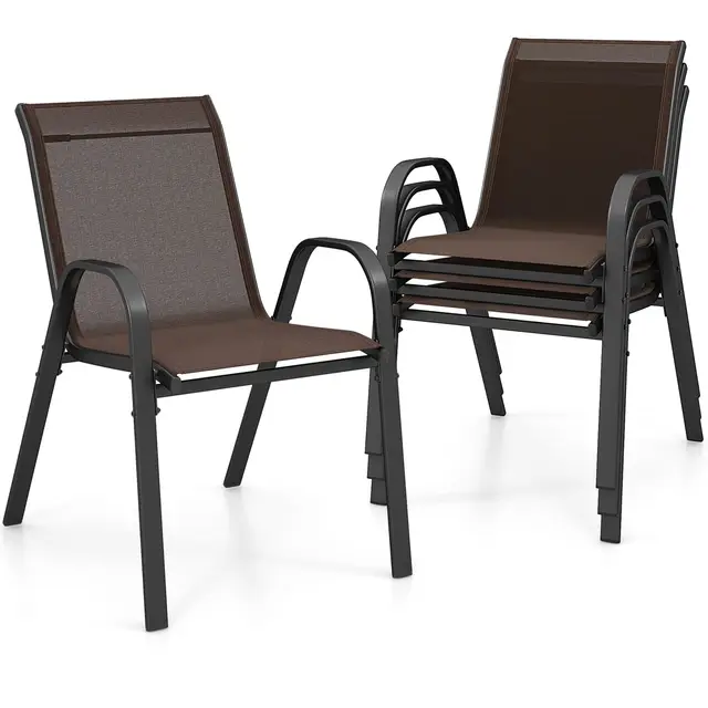 giantex juego de 4 sillas jardín