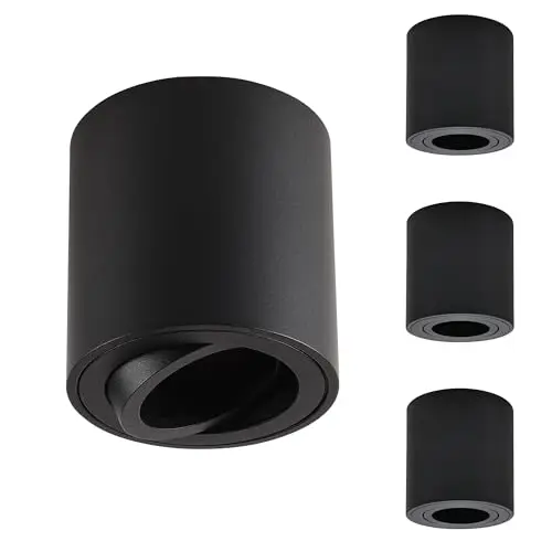 gleonlux foco techo 4xgu10 negro