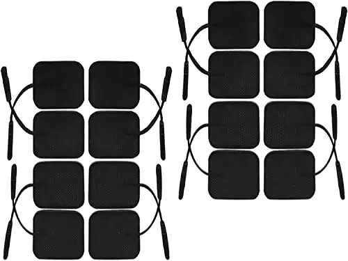 iSTIM Electrodos TENS EMS Reutilizables Autoadhesivos 5x5 cm Negro Pack 16