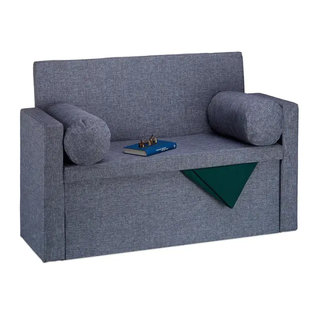 relaxdays baúl plegable con respaldo