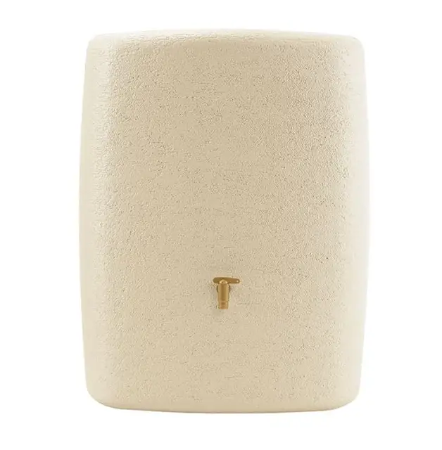 Deposito de Agua de Lluvia Terra 275 litros | Deposito de Agua Decorativo 40x80x105 cm Beige | Bidon Almacenamiento Agua de lluevia