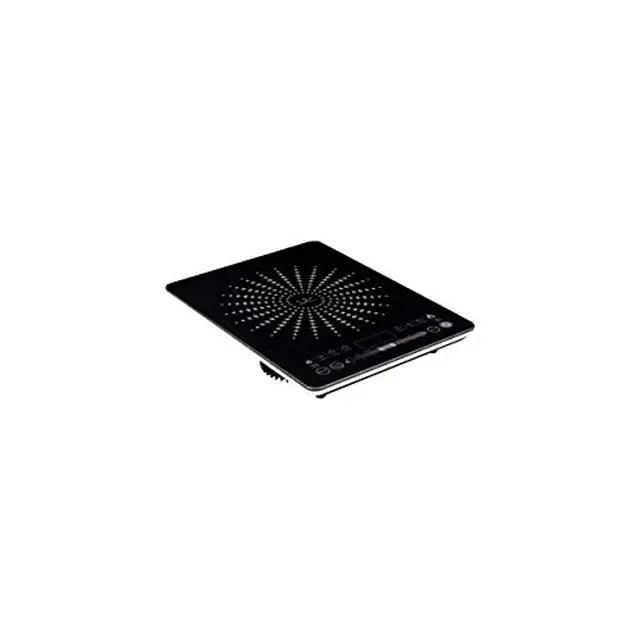 Jata VIN145 Placa de Inducción Portátil, Placas de 12 a 26 cm de Diámetro, 8 Funciones, Controles Táctiles, Display LED, Regulador Deslizante de Temperatura, Potencia 2100 W, Cristal de 4 mm
