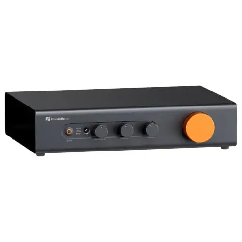 Fosi Audio ZP3 Preamplificador Balanceado, 2 Entradas RCA&1 XLR, Salidas RCA/XLR y Subwoofer, Preamplificador para Configuración Estéreo de 2 Canales y 2.1, con Filtro de Paso Alto HPF