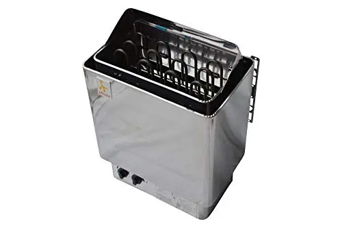 Estufa eléctrica para sauna de 4,5 kW de acero inoxidable con control integrado
