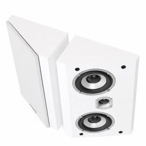 Dynavoice Magic FX-4 Blanco – Altavoces Surround para Cine en Casa (Pareja), Montaje en Pared o Techo, Compatibles con Dolby Atmos.