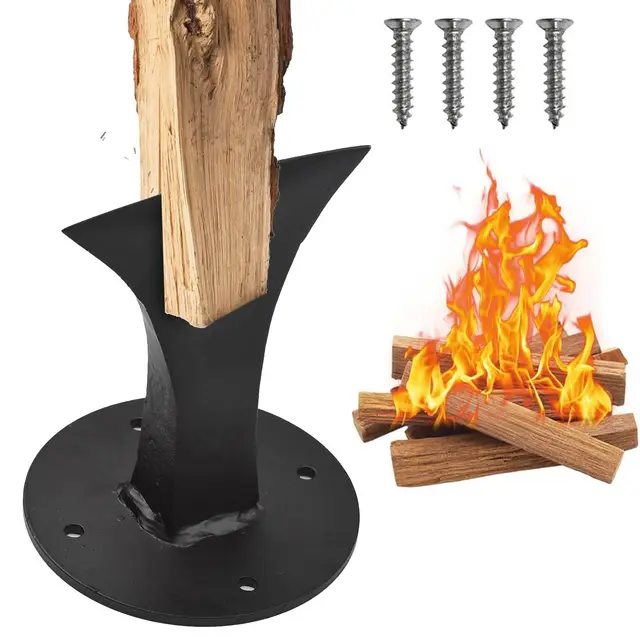 Divisor de madera, Divisor de leña para leña, Cuña divisora de madera, Divisor de leña para servicio pesado de cuña Divisor de troncos manual pequeño para estufa de leña pequeña para chimenea