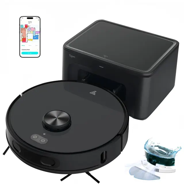 Yigars Robot Aspirador Friegasuelos Autovaciado LiDAR