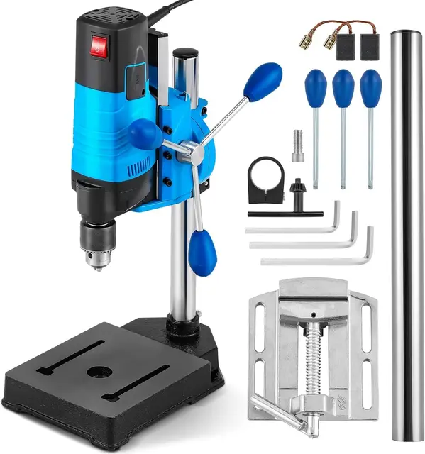 Bonvoisin Taladro de Columna de Banco 1200W, 6 Velocidades Variables, Perforación en Metal/Madera: 1.5mm/35mm, para Manualidades/Mejoras del Hogar/Trabajo con Metales (EU)