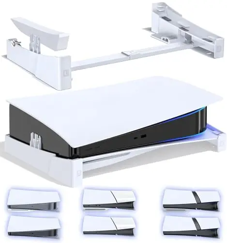 OIVO Soporte PS5/Slim/Pro Horizontal para Consola PlayStation 5, PS5 Suporte Horizontal, Soporte PS5 Acostado, Suporte Horizonta P5 con Tornillo, Accesorios PlayStation 5, Packs de Accesorios