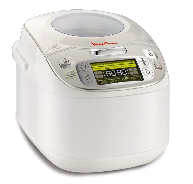 Moulinex Maxichef Advance MK8121 - Robot de cocina, 45 programas de cocción, programable hasta 24 horas, bol con capacidad hasta 4 personas, función diferido programable, Plata Premium