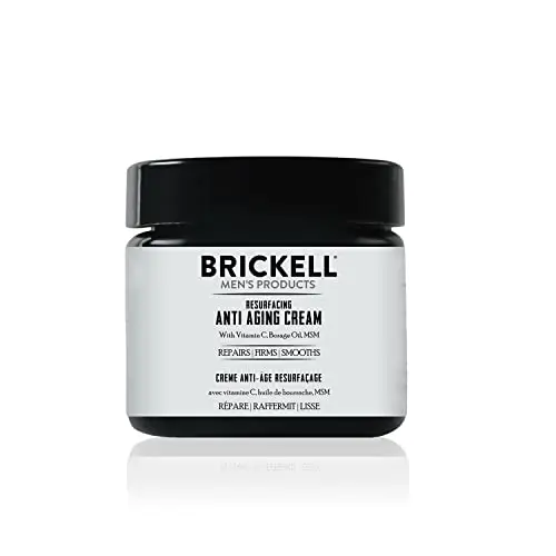 Brickell Men's Crema facial rejuvenecedora antienvejecimiento para hombres, humectante facial natural y orgánico, crema de vitamina C para arrugas, 59ml, sin perfume