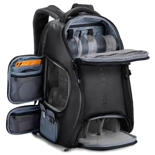 k&f concept mochila cámara 25l