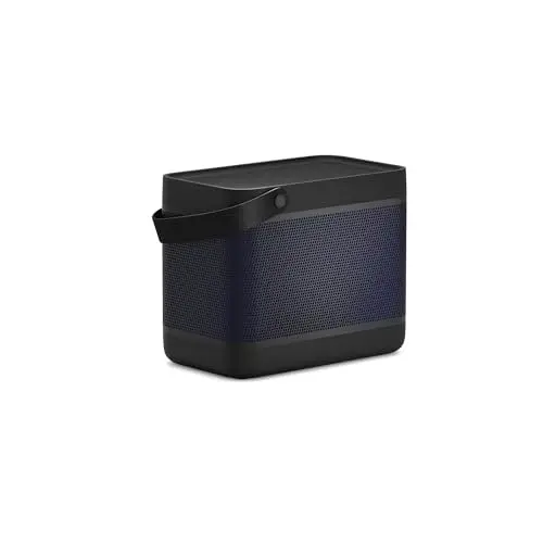 Bang & Olufsen Beolit 20 – Altavoz Bluetooth portátil Potente con Sonido 360º, Altavoz inalámbrico para casa y Exteriores con Base de Carga inalámbrica Qi para móvil - Negro