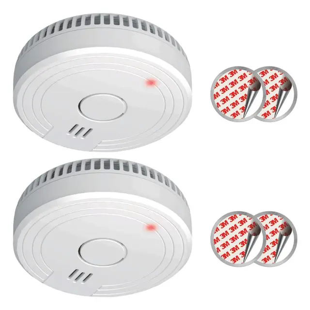 ELRO FS1805 | Juego de 2 Detectores de Humo | Kit de Montaje Magnético | Batería de 5 Años | Cumple con la Norma Europea EN14604 | Blanco | Set de 2