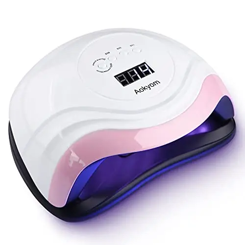 168W Lámpara Secadora UV Uñas, Gel Curado Máquina 36LED y Pantalla LED, con 4 Temporizador de 10s,30s,60s 99s Para Manicura Pedicura Nail Art Hogar, Salón