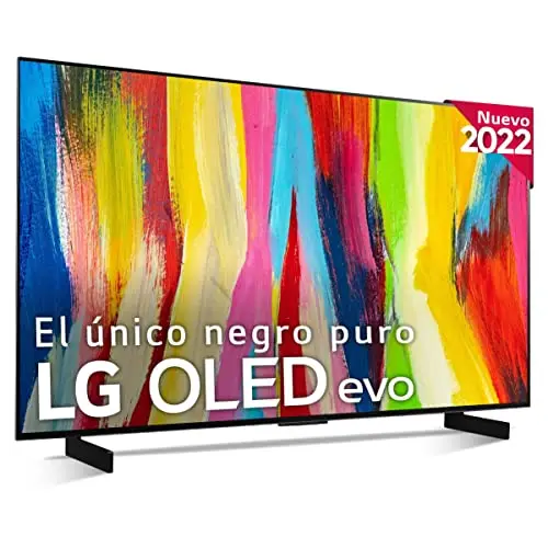LG OLED42C24LA - Smart TV webOS22 42 pulgadas (106 cm) 4K OLED evo, Procesador Inteligente Potencia a9 Gen 5 IA, compatible formatos HDR, HDR Dolby Vision y Dolby Atmos, para Gaming