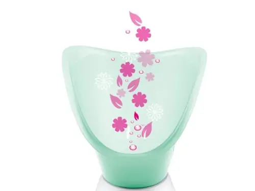 BEPER 40.967N - Sauna Facial y Aromaterapia 2 Potencias, Tratamientos de Cuidado y Relajantes, Hidratación y Limpieza de la Cara, Tanque para Esencias Perfumadas, Blanco y Verde/ Turquesa
