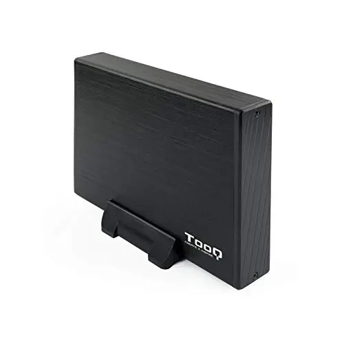 Tooq TQE-3527B - Carcasa para discos duros HDD de 3.5", (SATA I/II/III, USB 3.0), aluminio, indicador LED, Color Negro