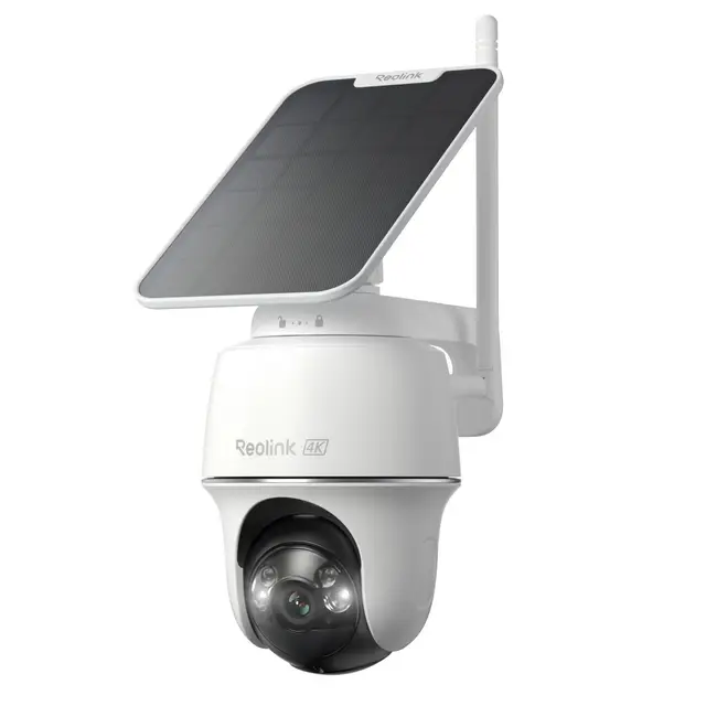 Reolink 4K 360° PT Camara Vigilancia WiFi Exterior Solar, 8MP Cámara con Auto-Seguimiento, Wi-Fi 6 de 2,4/5 GHz, Detección Inteligente, Visión Nocturna en Color, Argus PT Ultra + Panel Solar de 3W